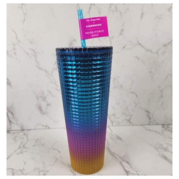 NEW Starbucks x Tim Singleton Rainbow Grid Venti 24 oz - Picture 3 of 3